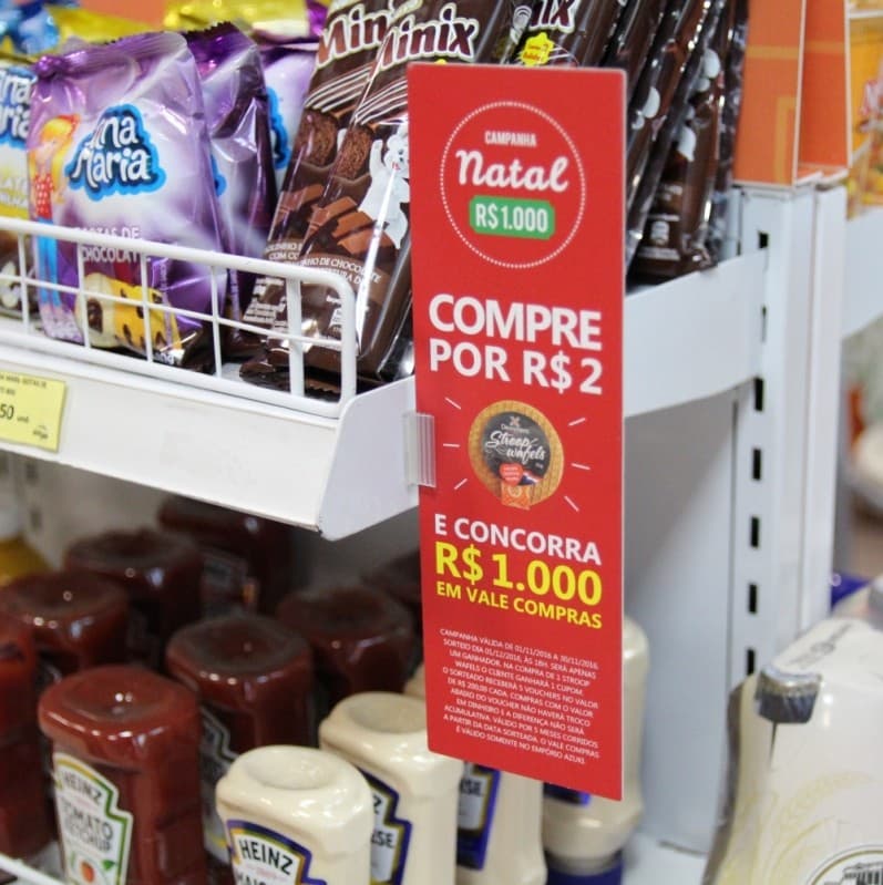 Stopper em prateleira de supermercado