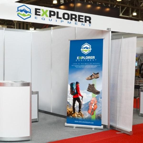 Banner Roll-up em evento